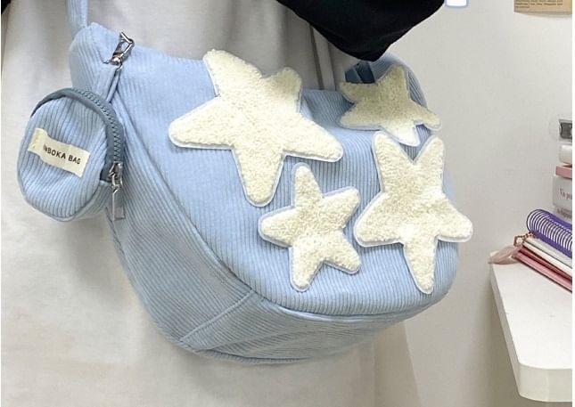 Pouch Star Crossbody Designs) Applique With Coin (Various Corduroy Purse Zipper