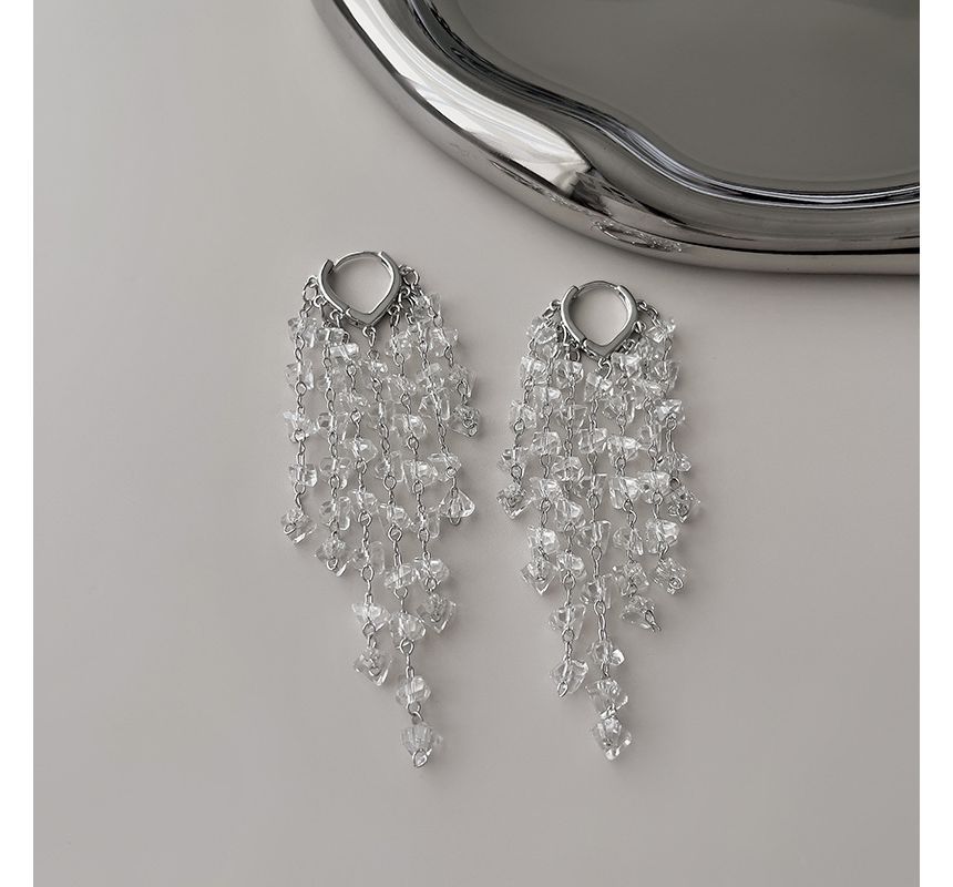 Earring Crystal Fringed Alloy Faux