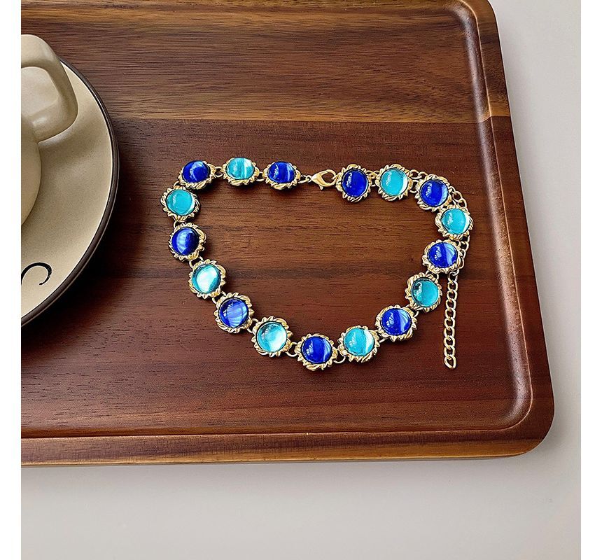 Alloy Choker Gemstone Faux