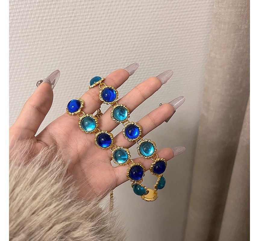 Alloy Choker Gemstone Faux