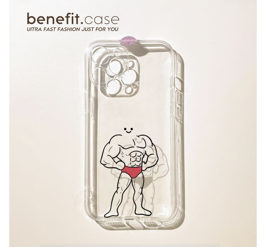 Muscle Man Transparent Phone Case