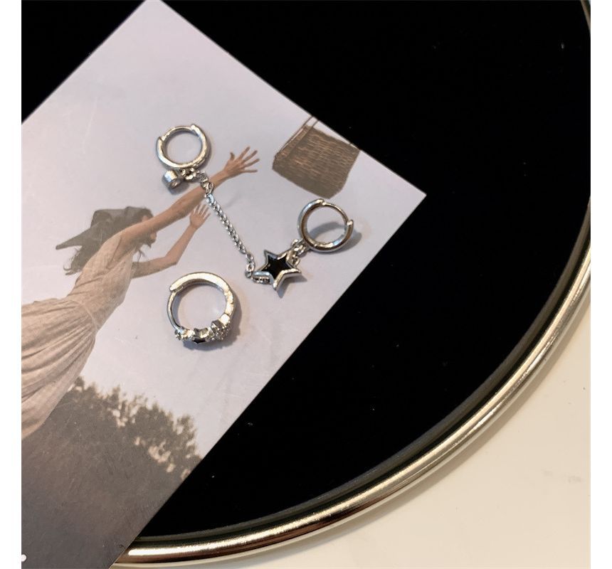 Set of (various 3: Glaze Star designs) Alloy Earring