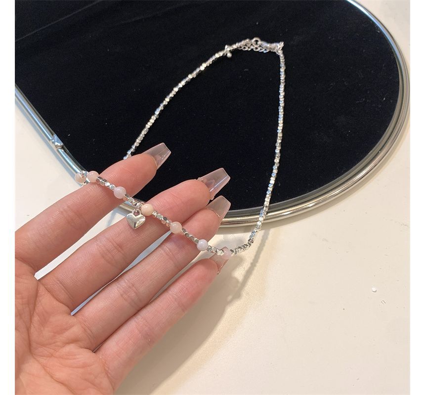 Faux Choker Alloy Gemstone