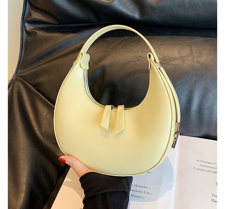 Faux Bag Shoulder Zip Leather
