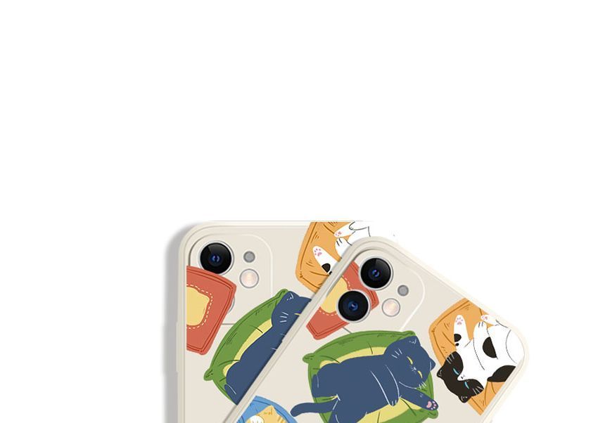 Sleeping Cat Print Phone Case