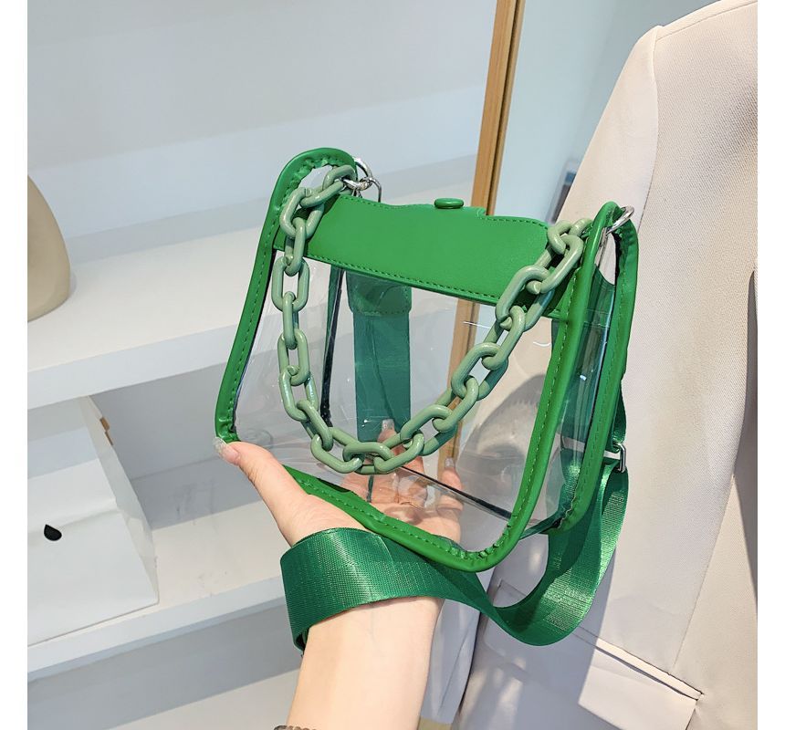 Chain Crossbody Transparent Bag