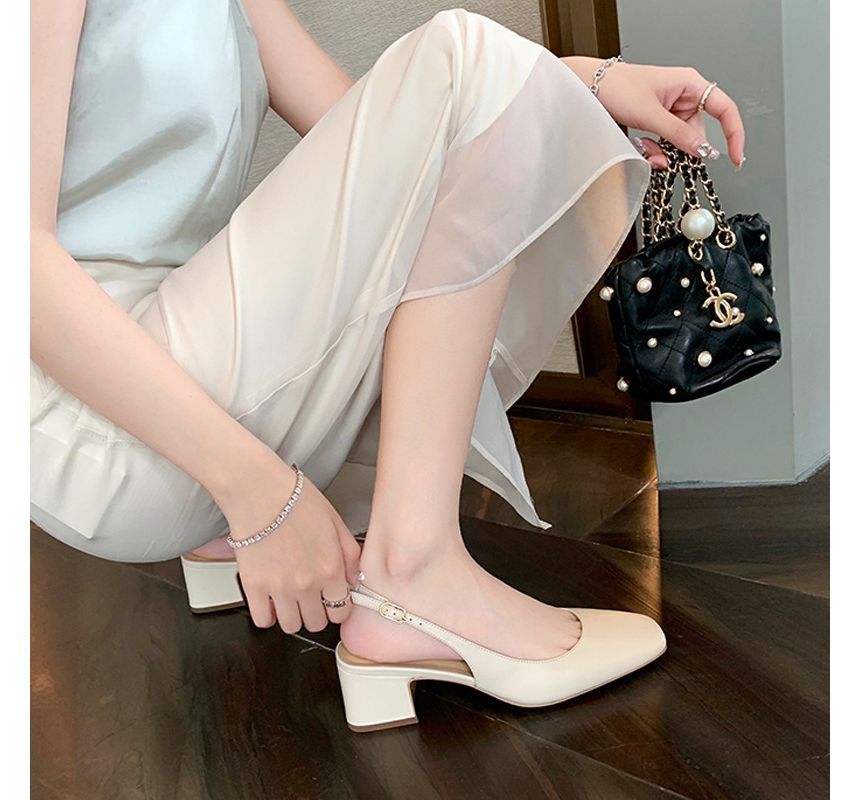 Wholesale Sample Block Heel Slingback Sandals