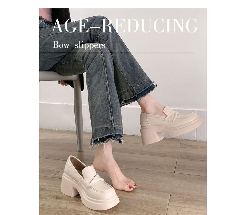 Chunky Platform Loafers Heel