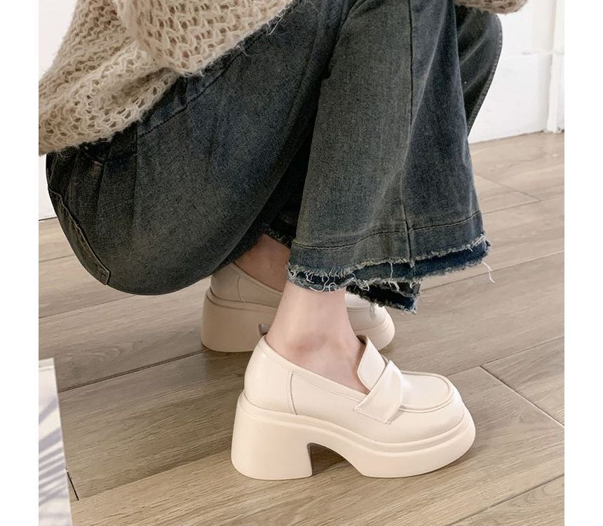 Chunky Platform Loafers Heel