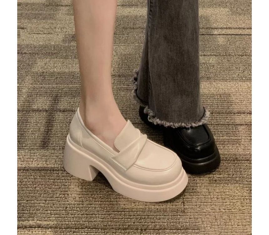 Chunky Platform Loafers Heel