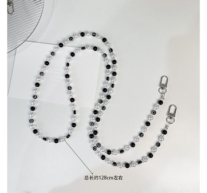Strap Phone Smiley Pearl Faux