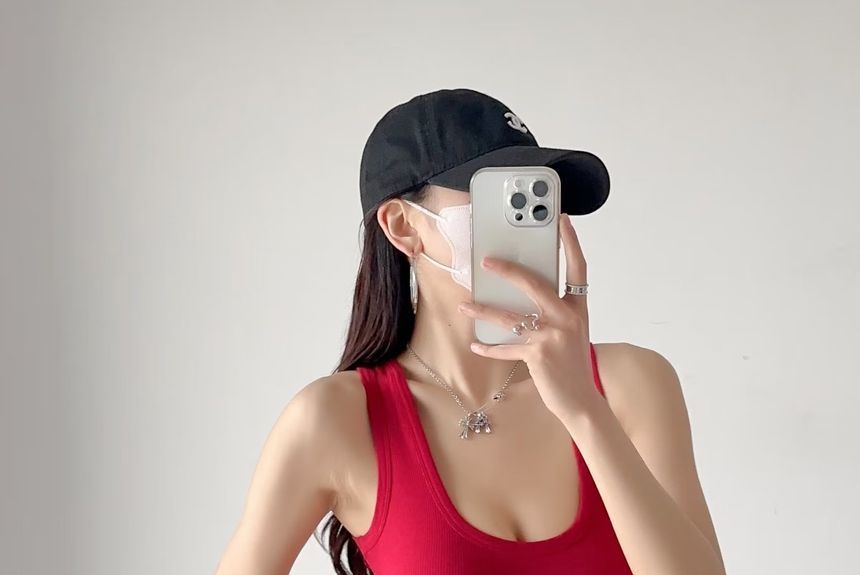 Neck Top Scoop Bodysuit Plain Sleeveless