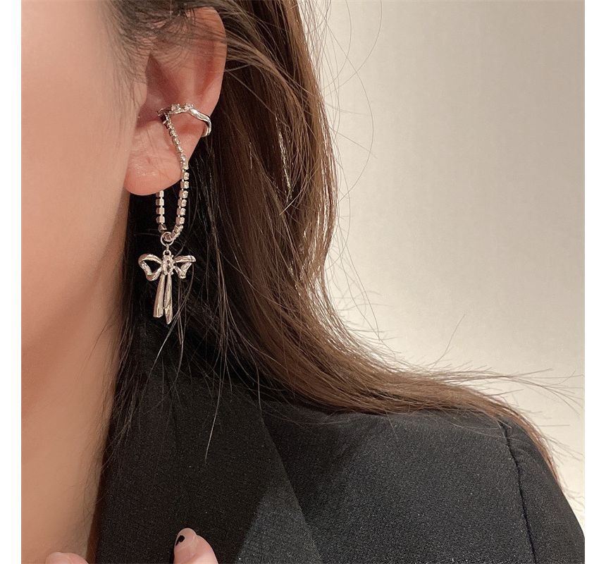 Bow Ear Cuff Rhinestone