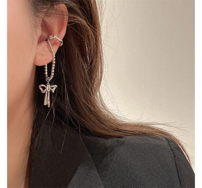 Bow Ear Cuff Rhinestone