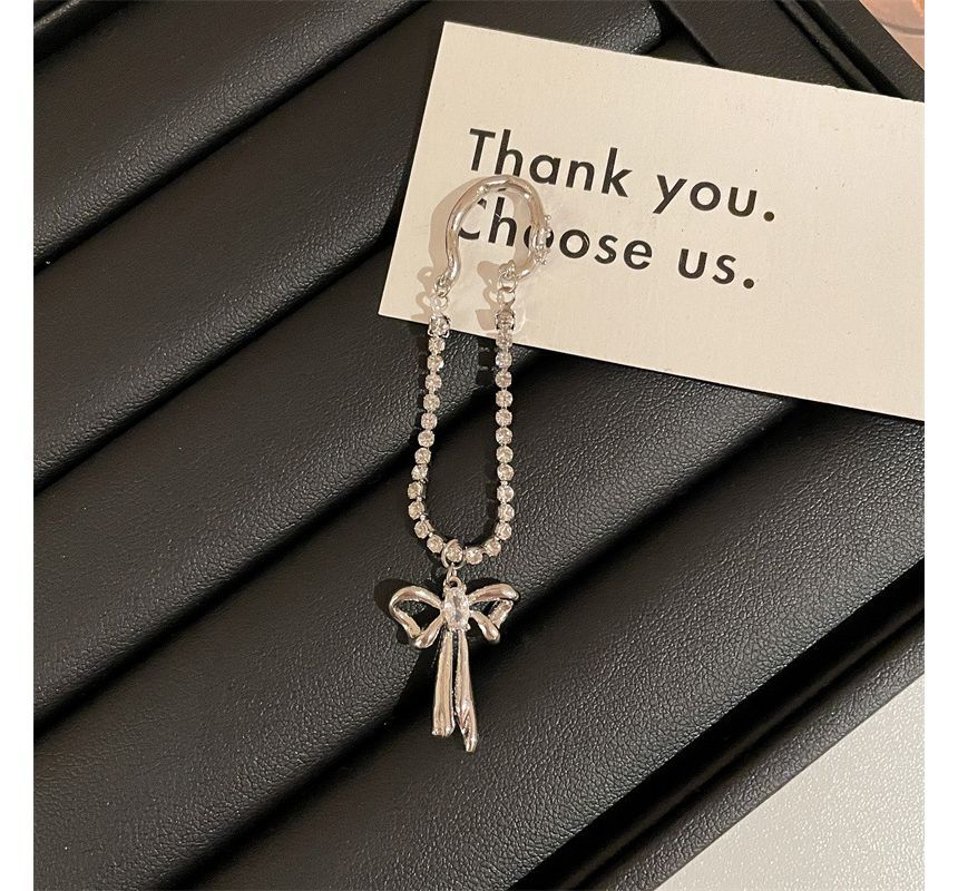 Bow Ear Cuff Rhinestone