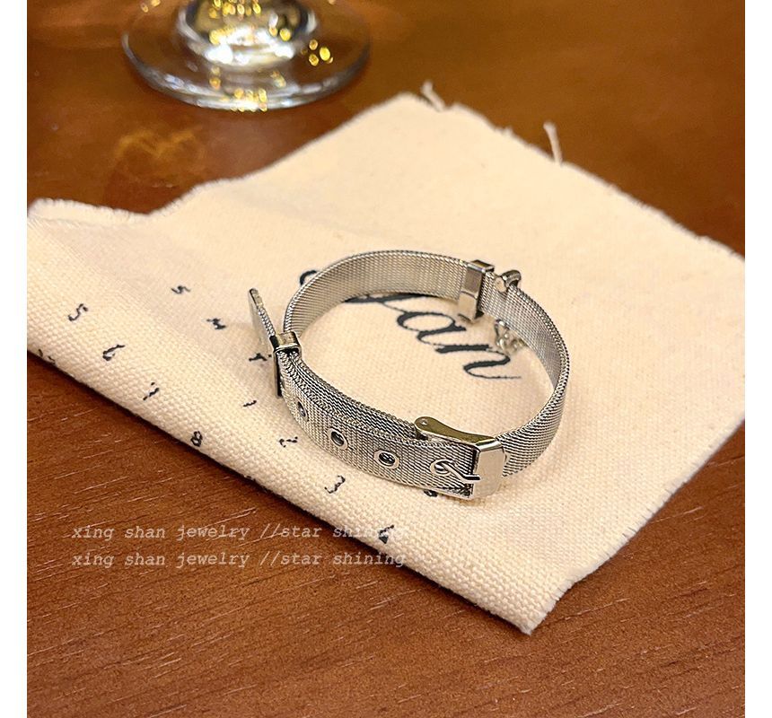 / Pendant Bracelet Buckled Leather Faux Alloy Star