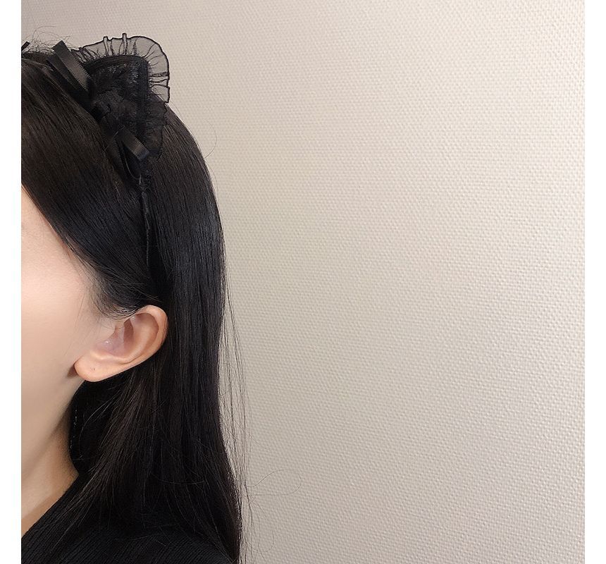 Lace Ear Headband Cat