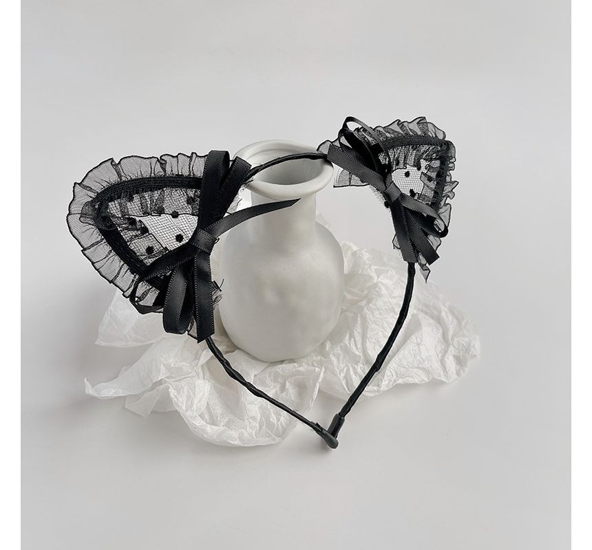 Lace Ear Headband Cat