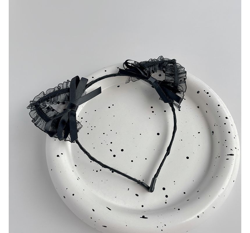 Lace Ear Headband Cat
