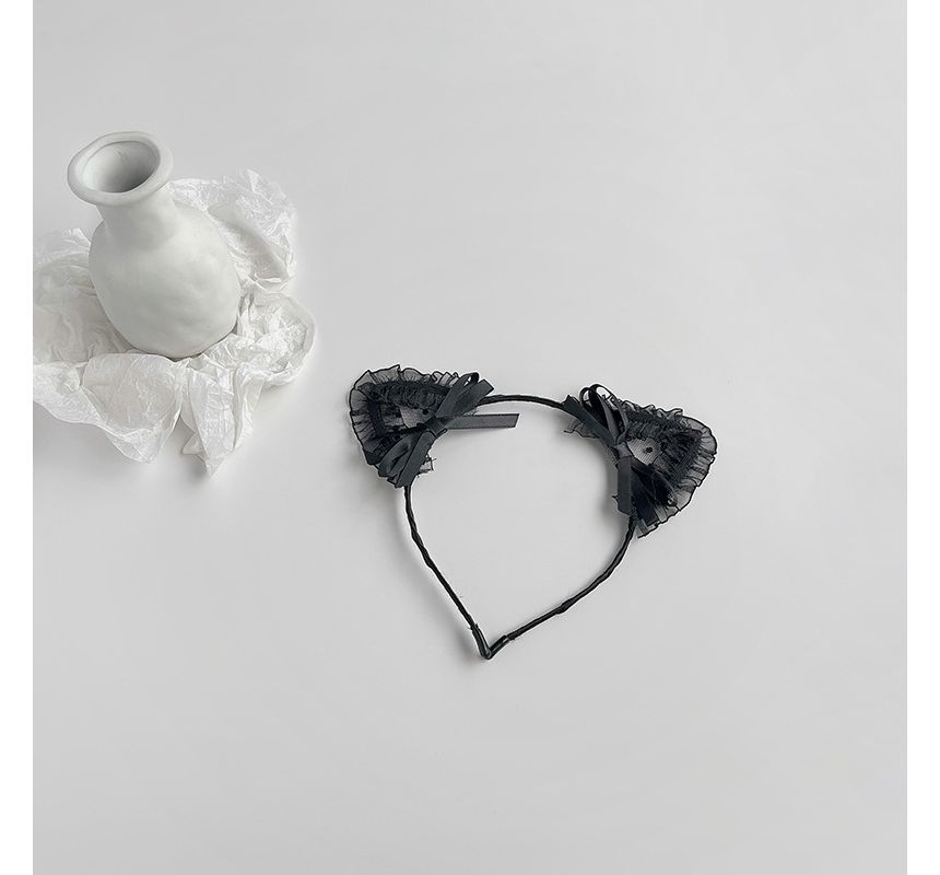 Lace Ear Headband Cat