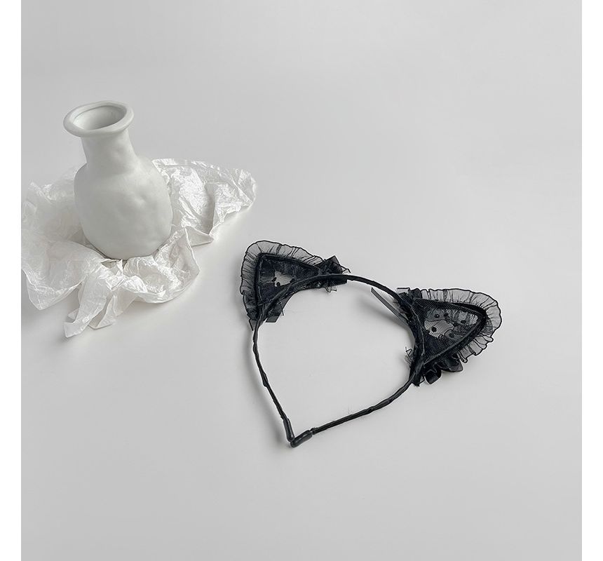 Lace Ear Headband Cat