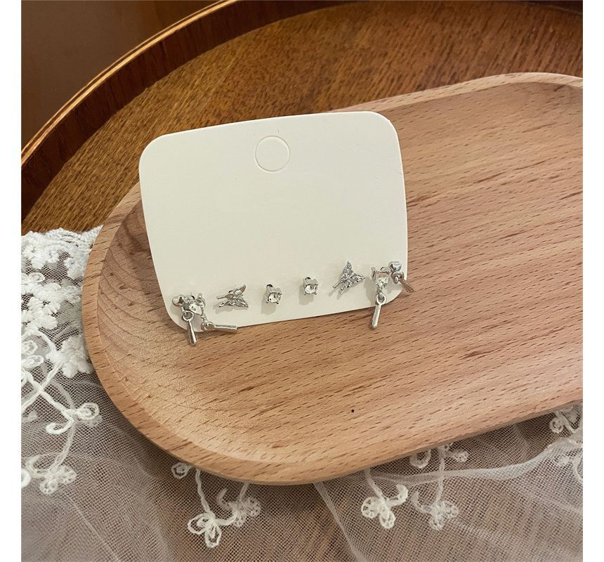Stud Rhinestone 6: Set Ear of