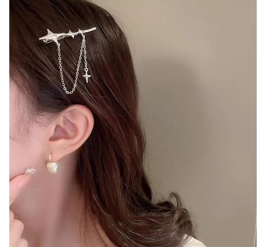 Sample Star Chain Alloy Hair Clip / Hair Pin