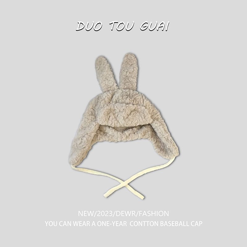 Chenille Ear Hat Rabbit Trapper