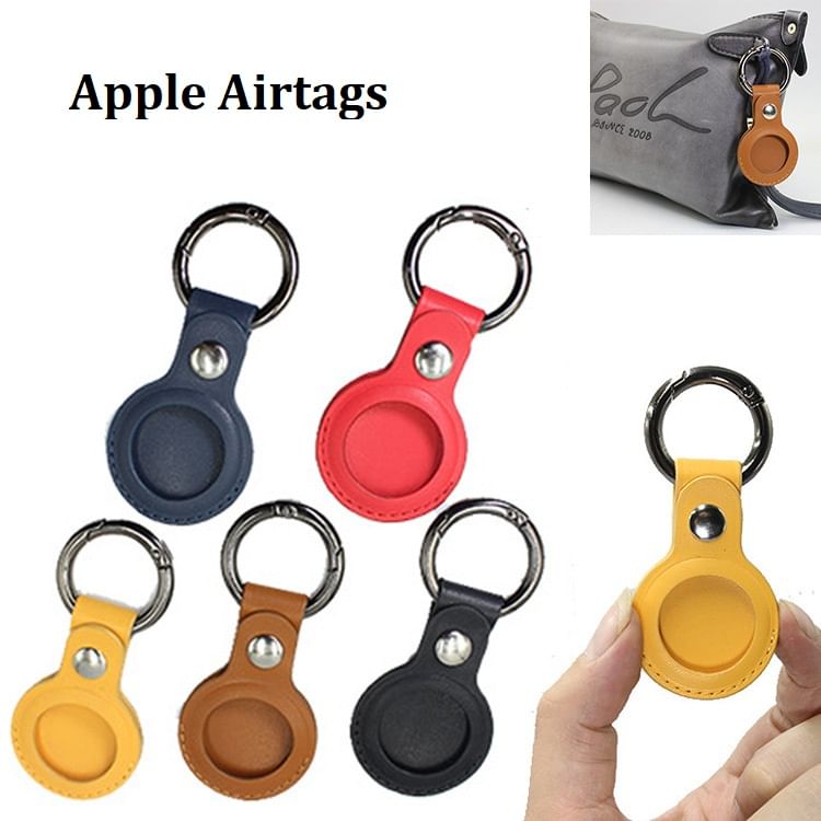 Holder Faux AirTag Keyring Leather