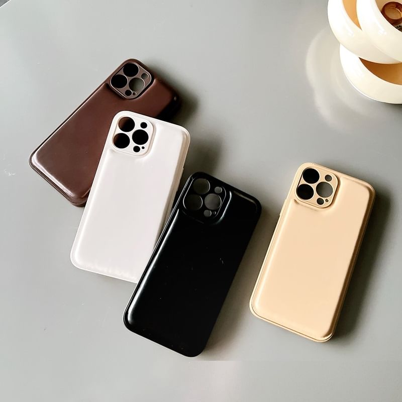 Plain Phone Leather Faux Case