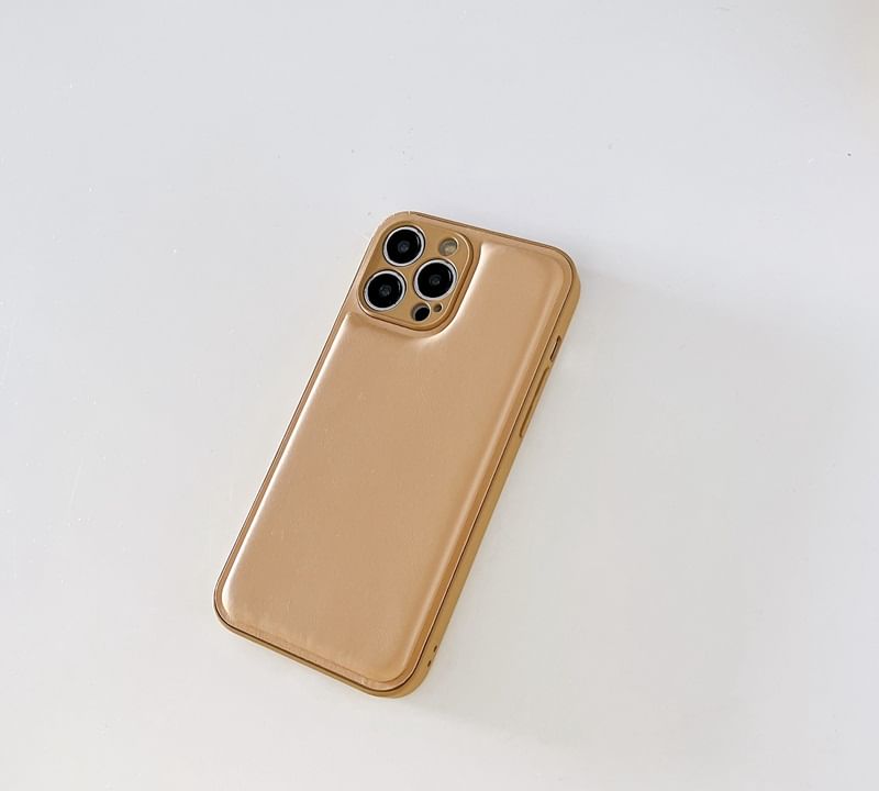 Plain Phone Leather Faux Case