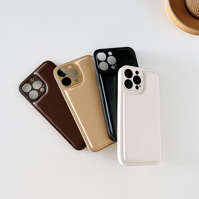 Plain Phone Leather Faux Case