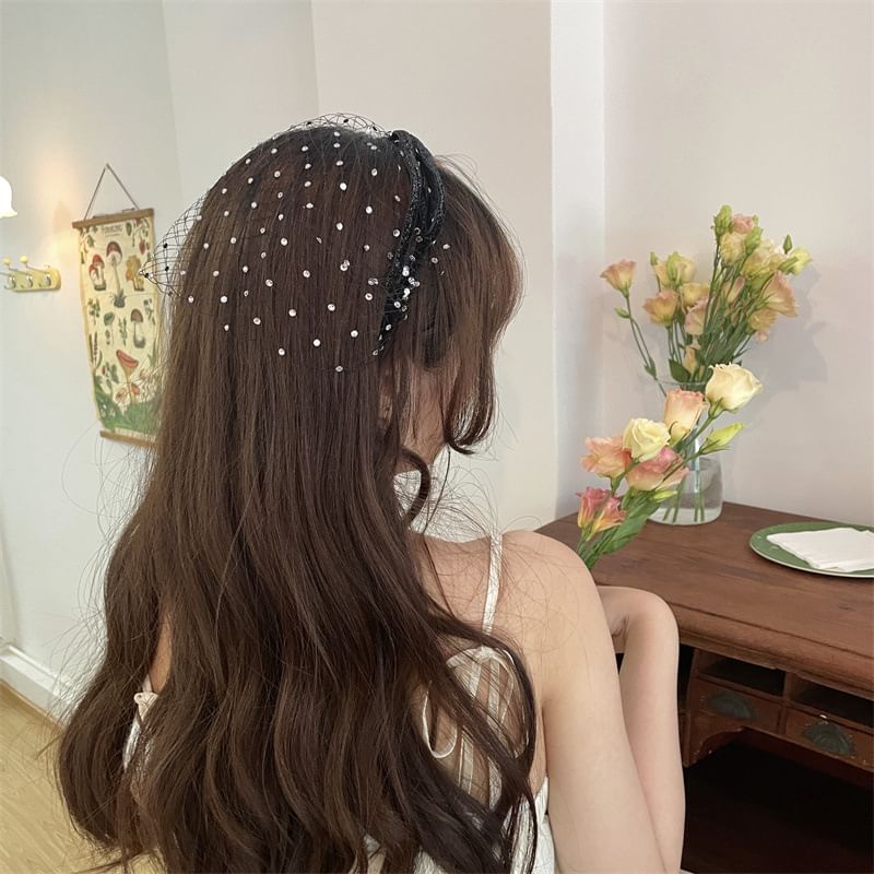 Headband Mesh Rhinestone