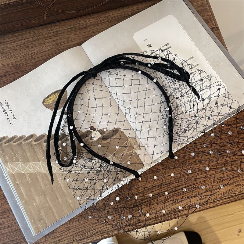 Headband Mesh Rhinestone