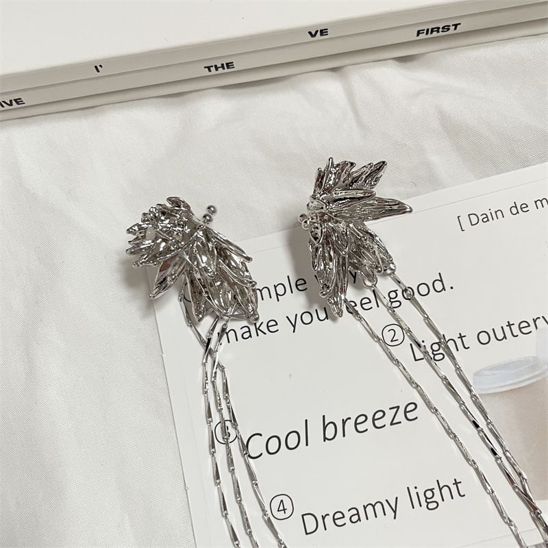 Threader Earring Cuff Butterfly Alloy