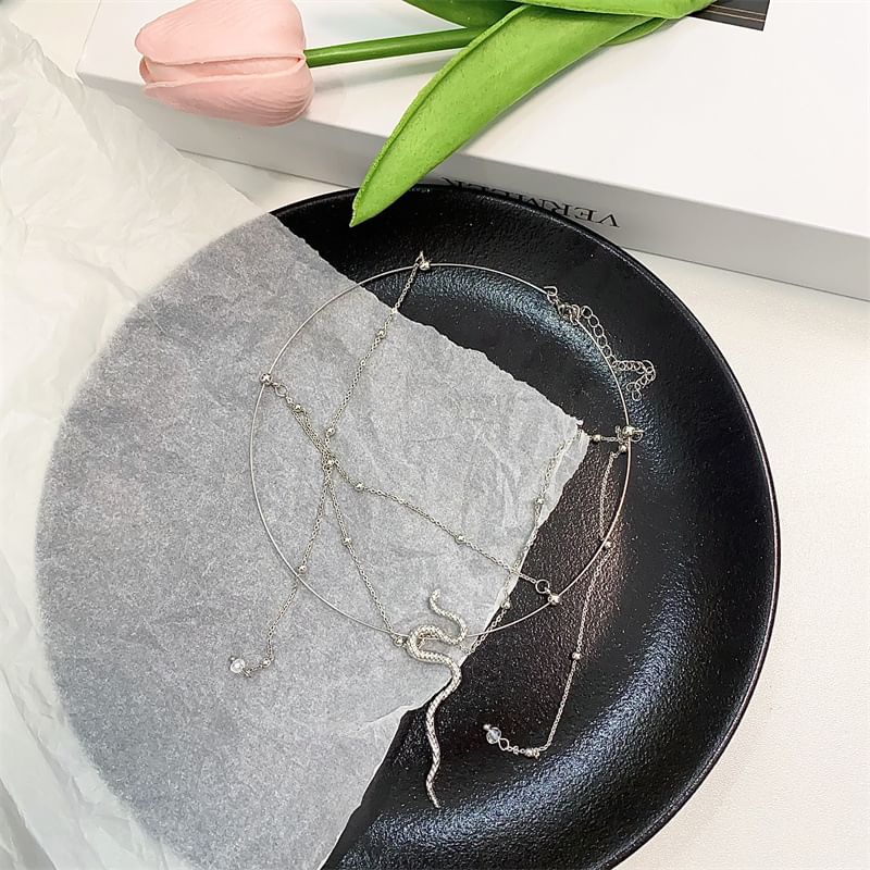 Alloy Layered Snake Choker