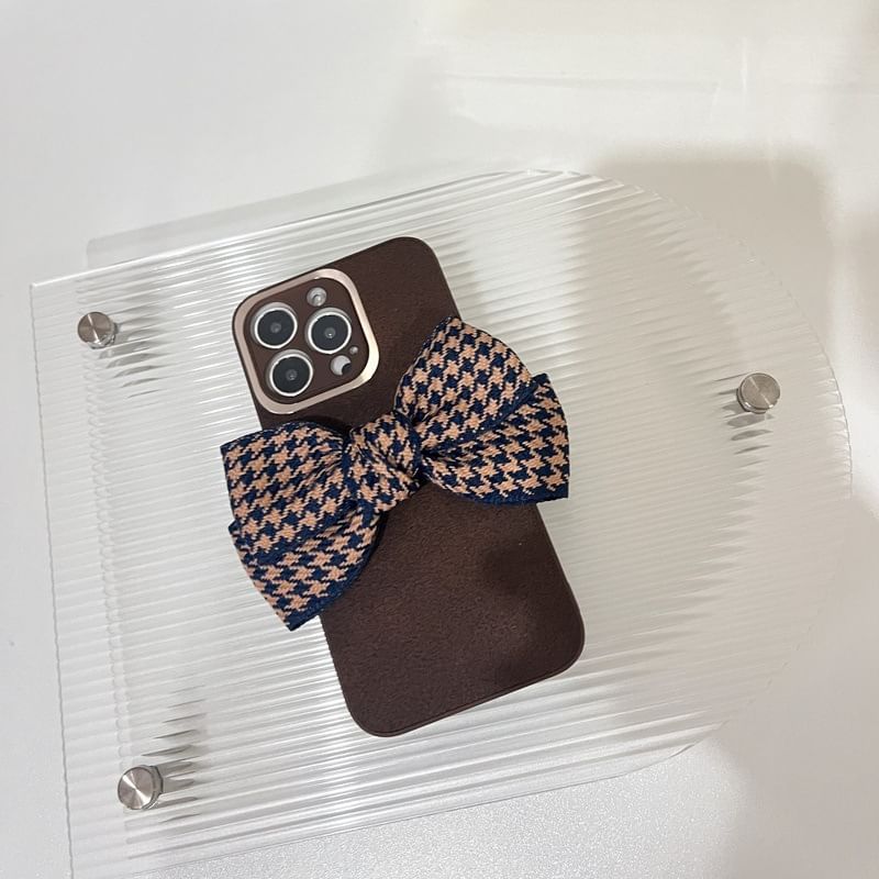 Bow Houndstooth Phone Case