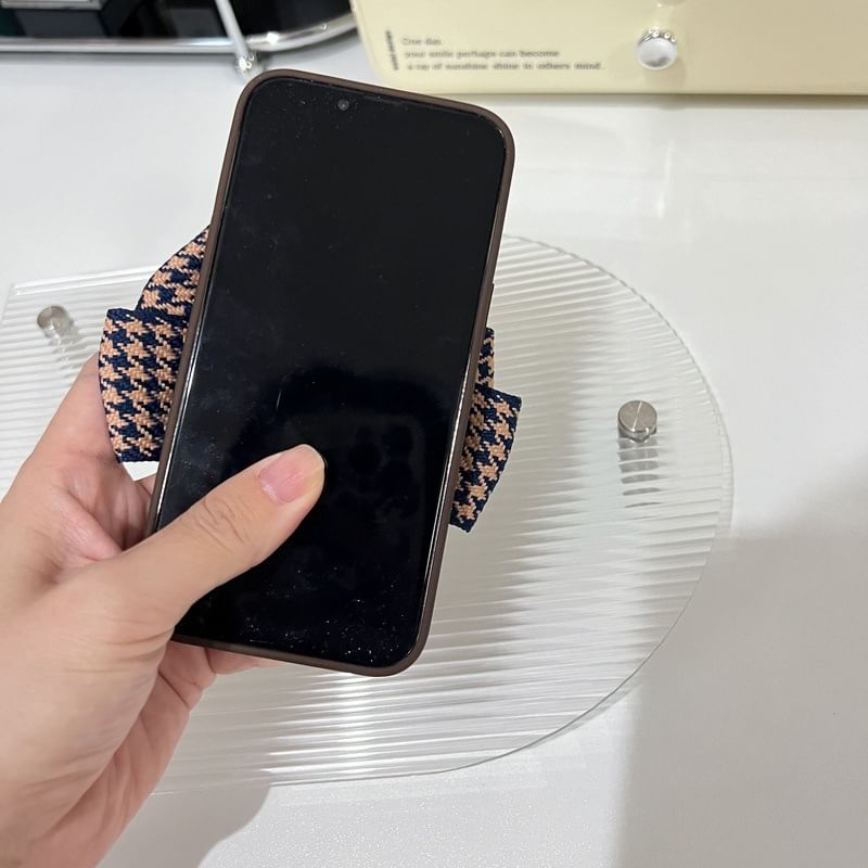 Bow Houndstooth Phone Case