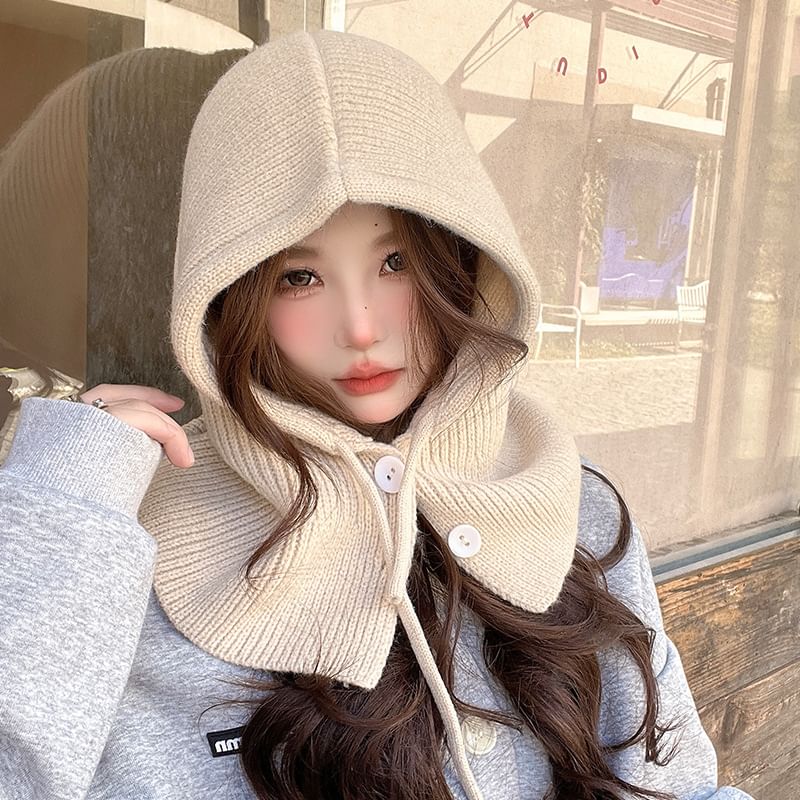 SampleButtoned Knit Balaclava