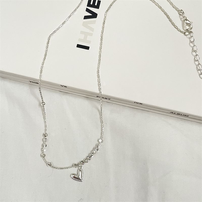 Heart Pendant Beaded Necklace