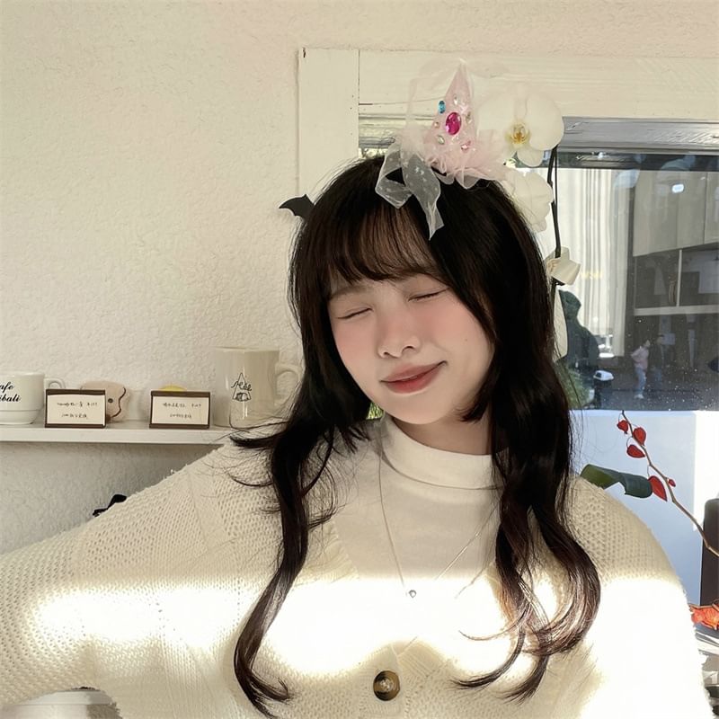Wholesale Sample Rhinestone Mesh Party Hat Hair Clip