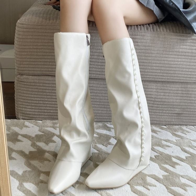 Tall Boots Wedge Pointy