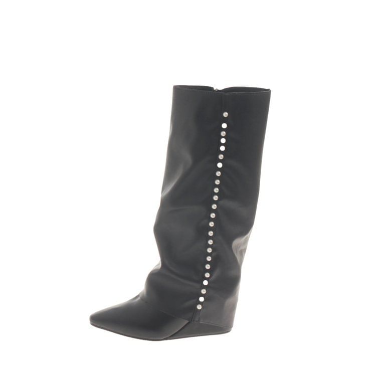 Tall Boots Wedge Pointy