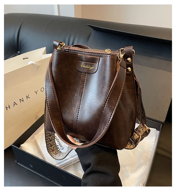 Bag Bucket Leather Faux