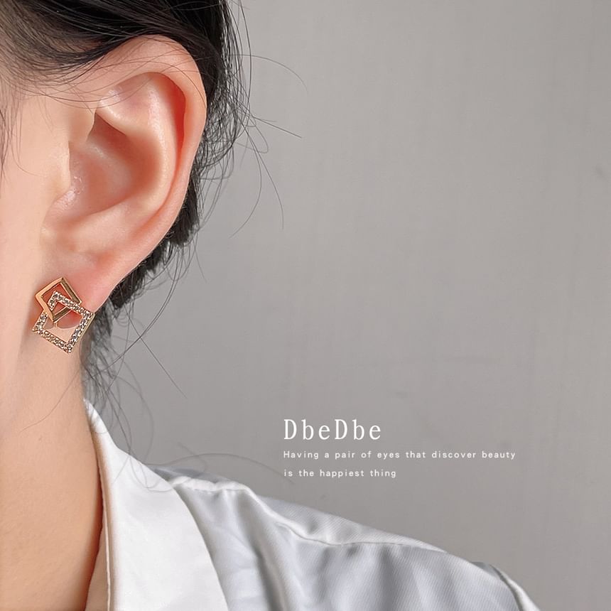 Cuff Square Ear Rhinestone Alloy