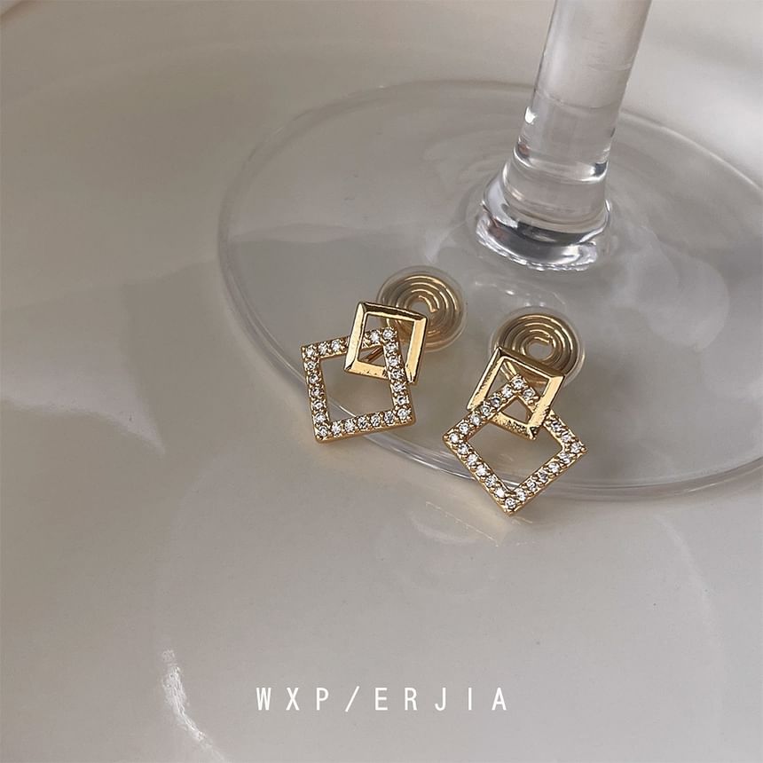 Cuff Square Ear Rhinestone Alloy