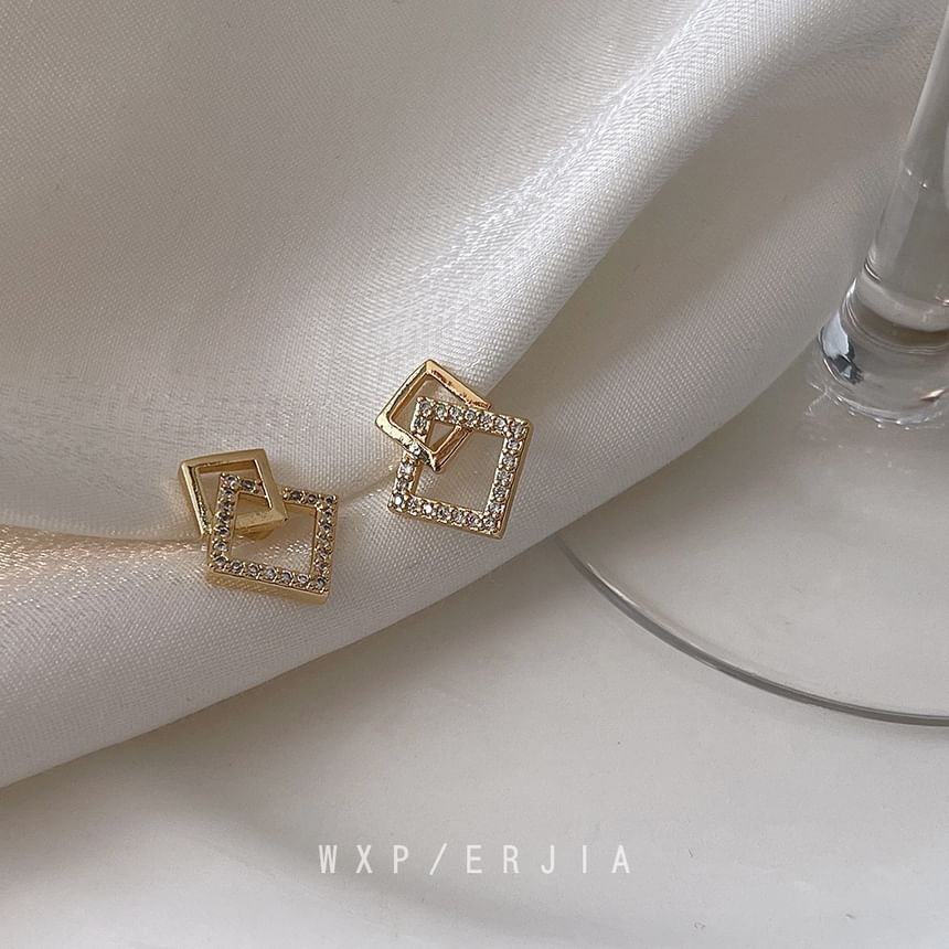 Cuff Square Ear Rhinestone Alloy