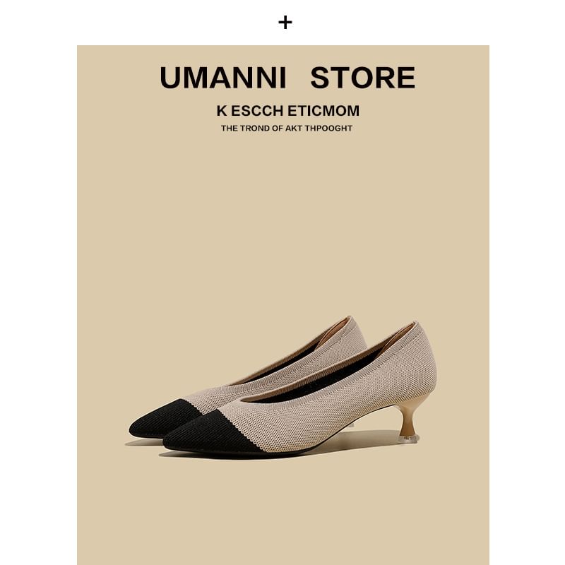 Kitten-Heel Pumps Pointed