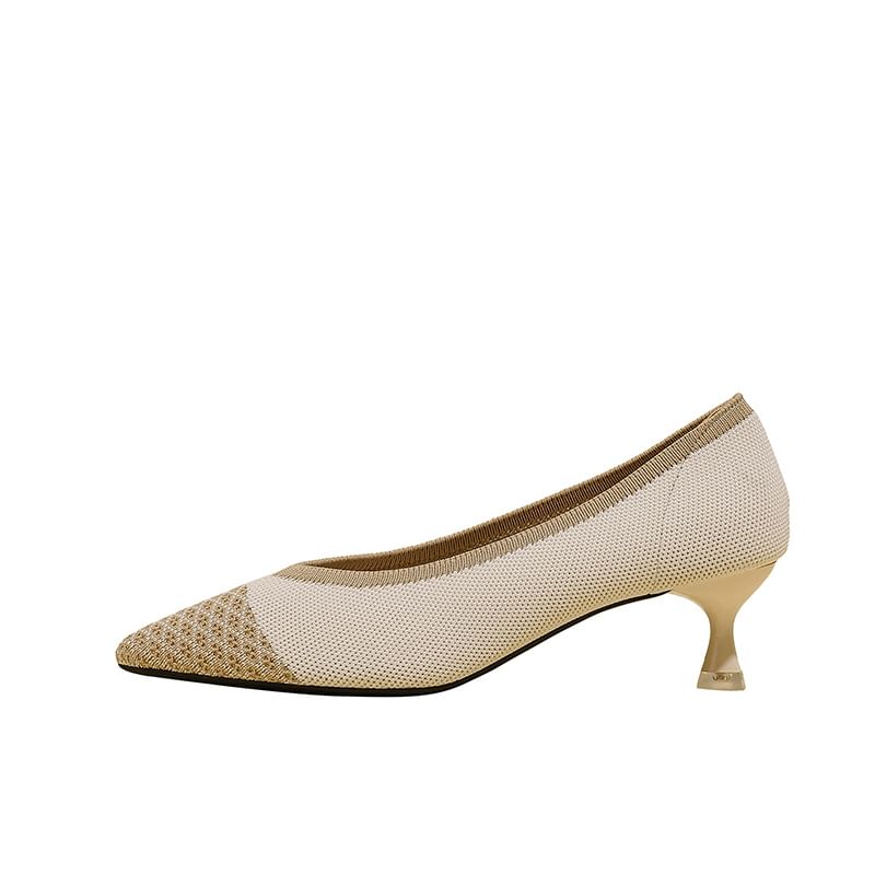 Kitten-Heel Pumps Pointed