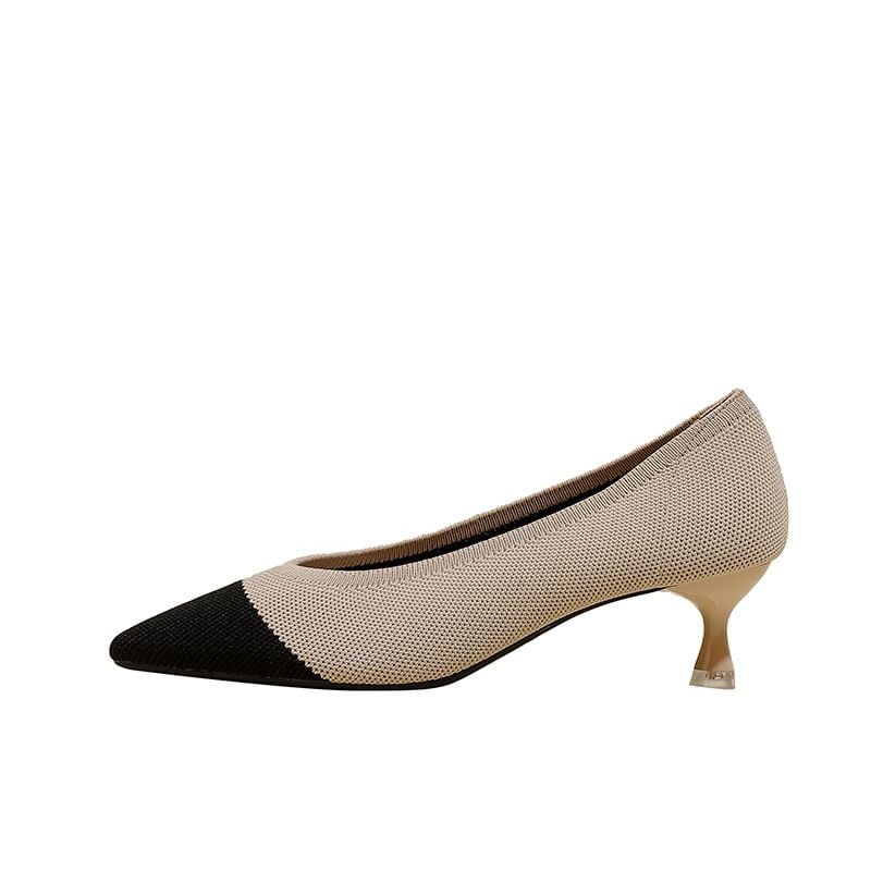 Kitten-Heel Pumps Pointed